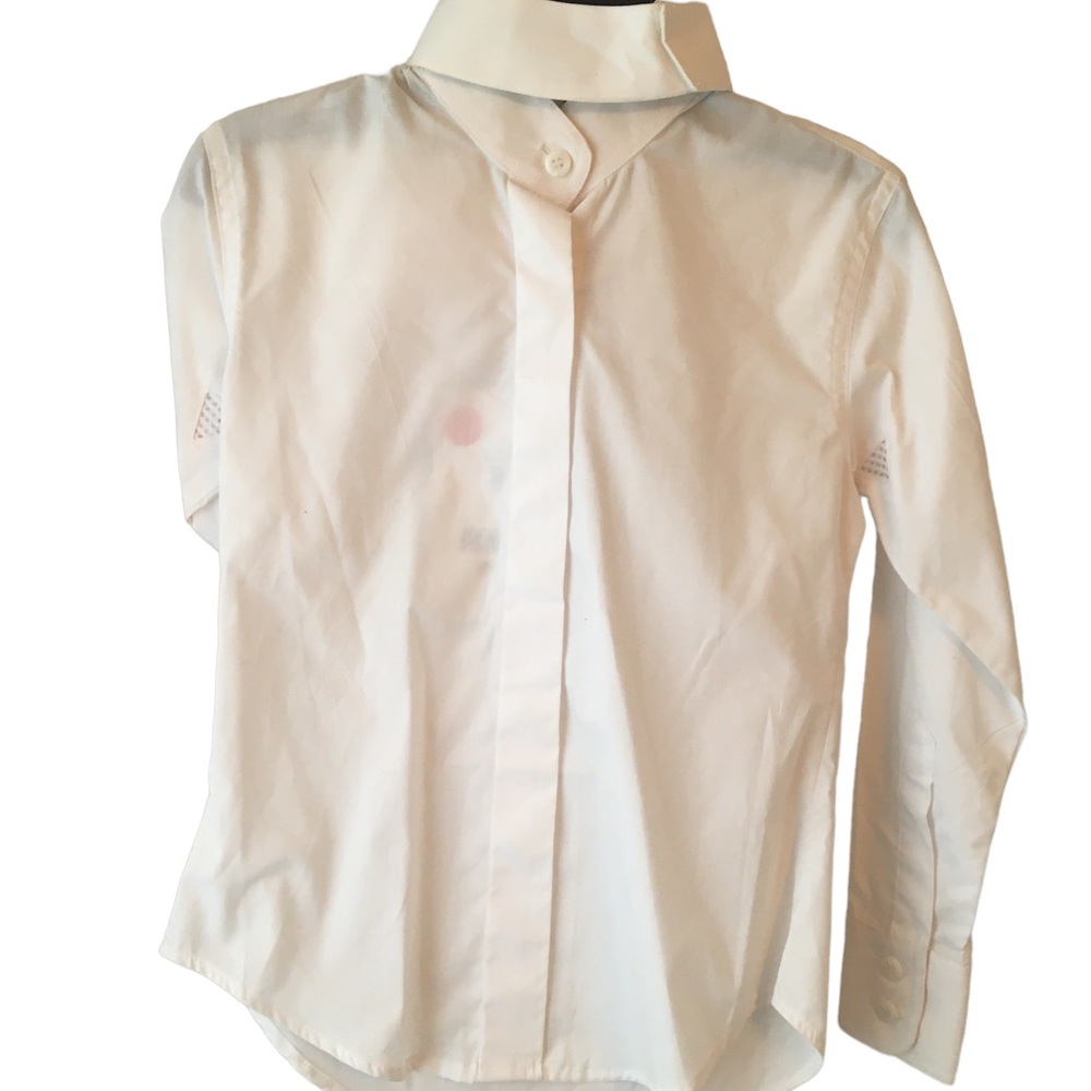 Youth Size 6 White English Show Shirt with Collar